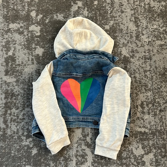 Tucker and Tate Kids Jean Jacket with Sweatshirt Sleeves and Hood - Picture 3 of 5